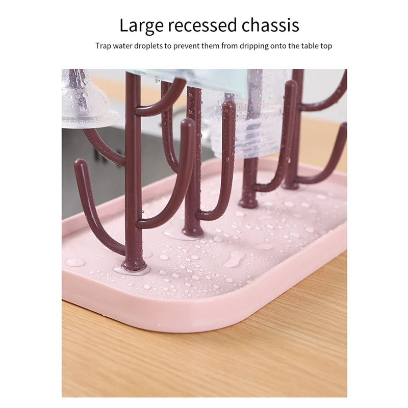 AB15-Bottle Drying Rack Baby Bottle Drain Drying Rack Baby Bottle Cleaning Dryer Drainer Storage Drying Rack