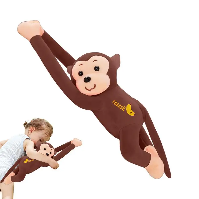 Long Arm Monkey Toy 17.72in Window Monkey Pendant Cute Long-Armed Monkey Doll Monkey Hang Doll Ornament For Kids And Adults