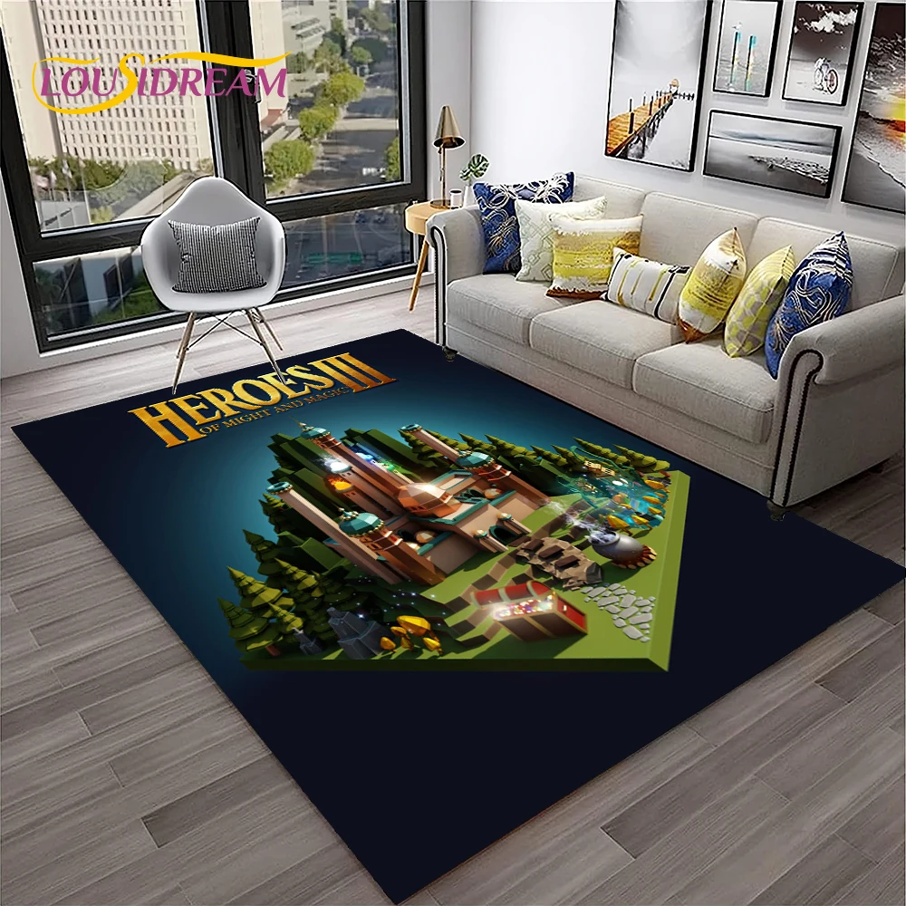 Heroes of Might and Magic Retro Game Carpet Rug for Home Living Room Bedroom Sofa Doormat Decor,kids Area Rug Non-slip Floor Mat