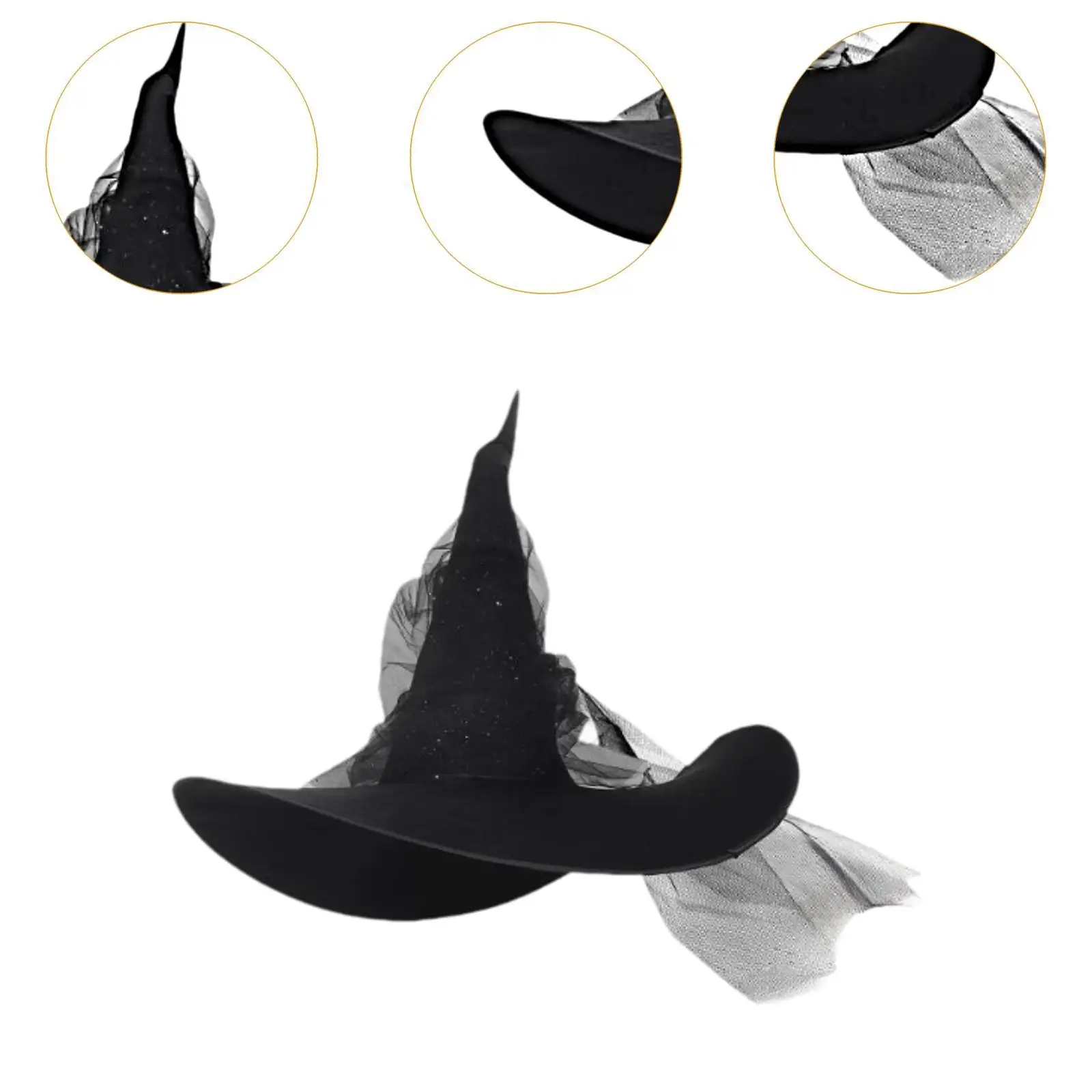 Chapeau de Sorcière d'Halloween pour Femme, Accessoire de Costume, Haut Jolie tu pour ix