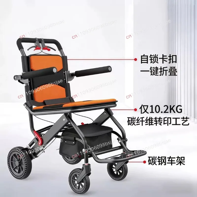Ultra Lightweight Foldable Adult Universal Small Portable Travel Hand Push Belt Shopping Blue Scooter