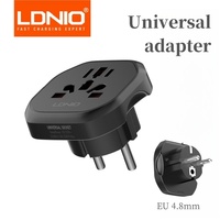 LDNIO Universal Travel Adapter EU Kr Plug Adaptor To Universal European To American Plug 48mm Converter For Travel Accessories