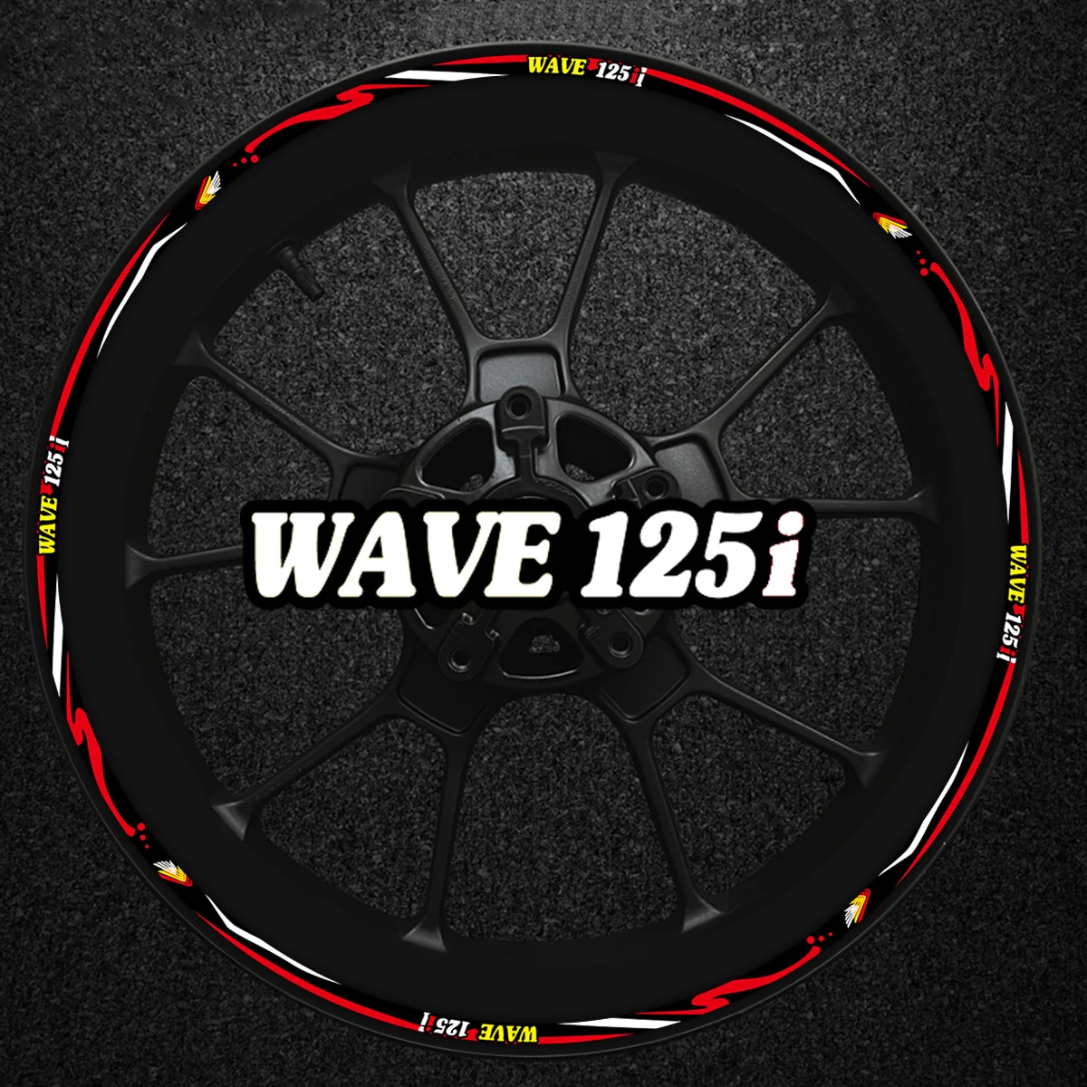 

Для Honda Wave WAVE 125i 17-дюймовый мотоциклетный светоотражающий ступица колеса, наклейки для скутера, мото обод, внутренняя полосатая лента, наклейка, аксессуары