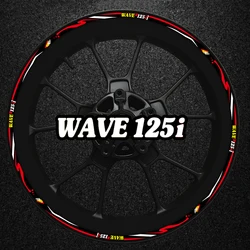 For Honda Wave WAVE 125i 17 Inch Motorcycle Reflective Wheel Hub Stickers Scooter Moto Rim Inner Stripe Tape Decal Accessories