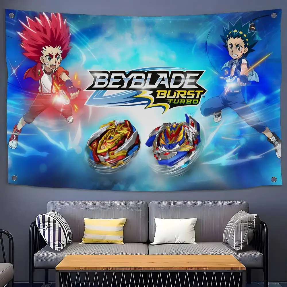 Anime Beyblade Burst Flags Flags for Room, Bedroom, Home, Outdoor, Wall Hanging, Concert Print, Art Banner