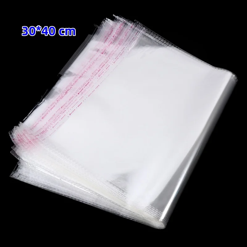 

100pcs Clear 30x40cm OPP Adhesive Gernal Use Resealable Bag Transparent OPP Packaging Bag DIY Self Sealing Plastic Gift Pouches