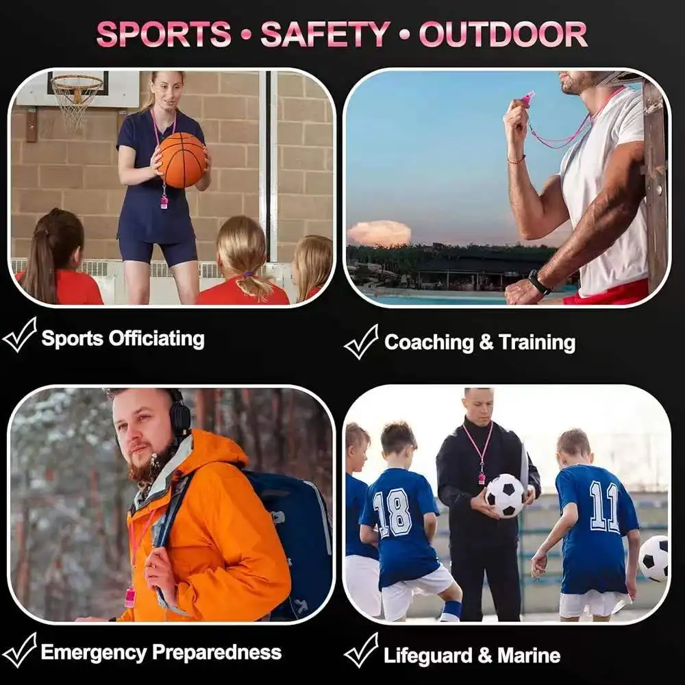 Promotion!!!15 Colours Referee Whistle, Emergency Life Saving Whistle With Lanyard And CMG