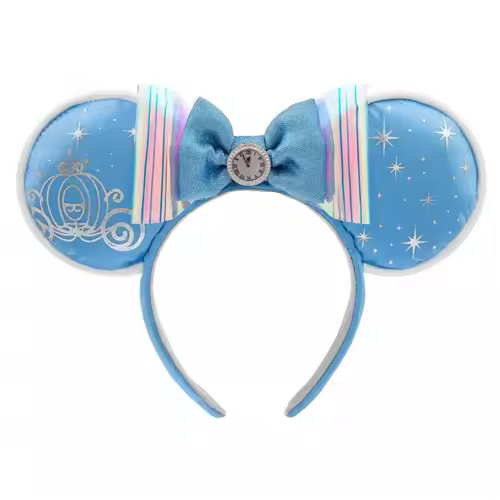 2026 Mickey Mouse Ears Headband 2025 Cinderella Rapunzel Princess Bow Minnie Ear Headwear for Adult Kids Holiday Hairband - Image 15