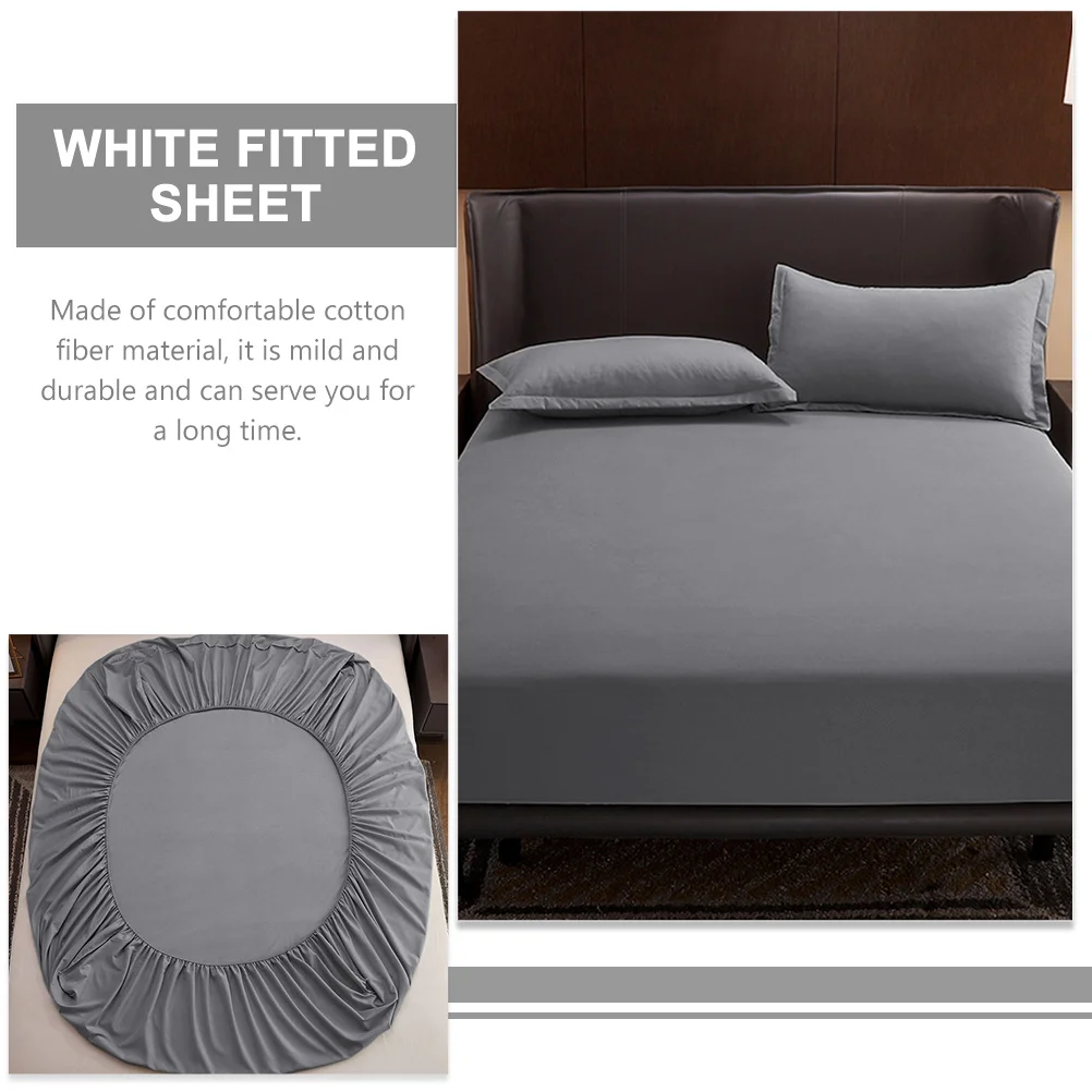 

Anti- Fitted Sheet for Thin Mattress Soft Breathable Cotton Bed Fitted Sheet Home Hotel Use Mattress Protector Cover