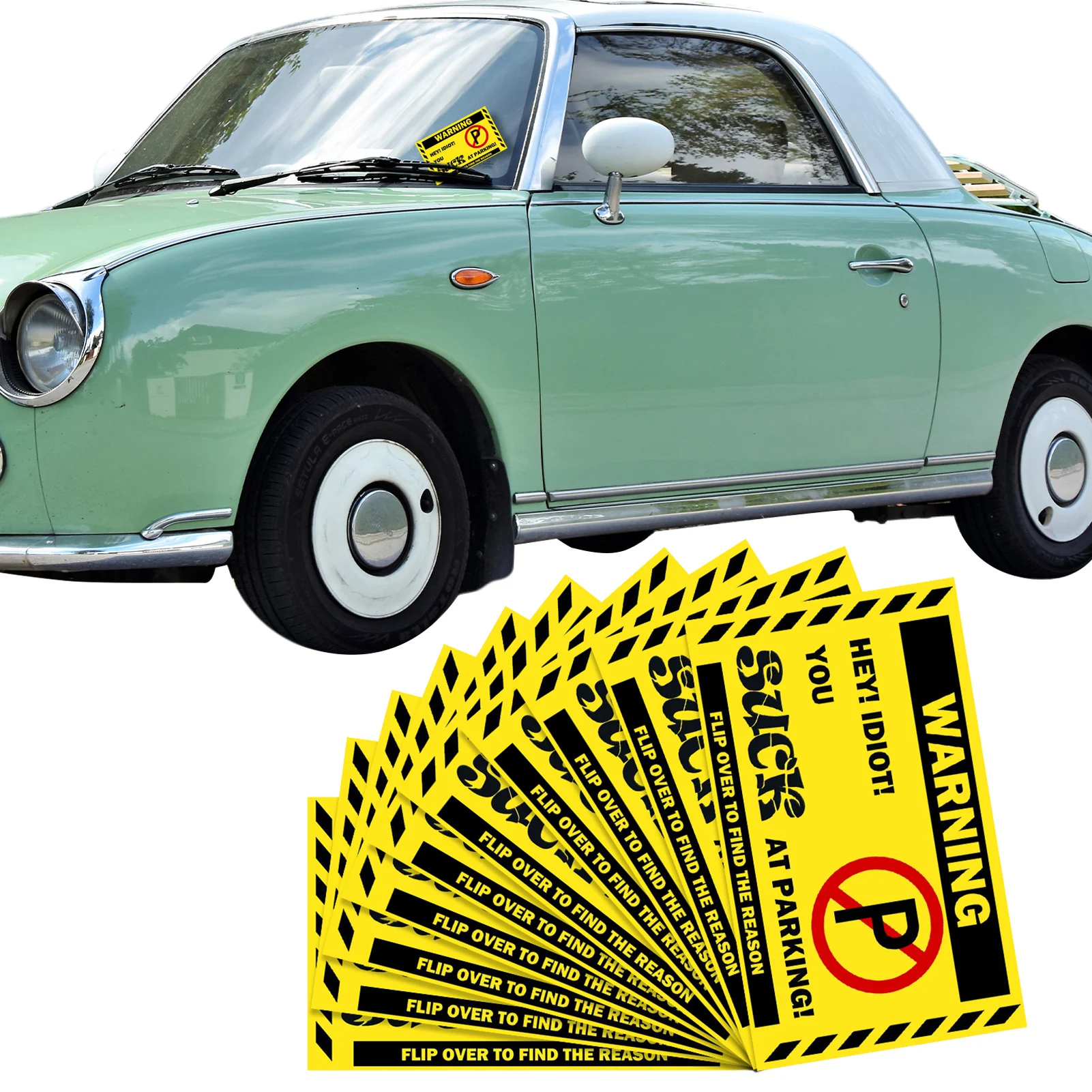 10/20/50Pcs Bad Parking Cards You Parked Like An Idiot Cards Bad Parking Cards Funny Parking Violation Cards