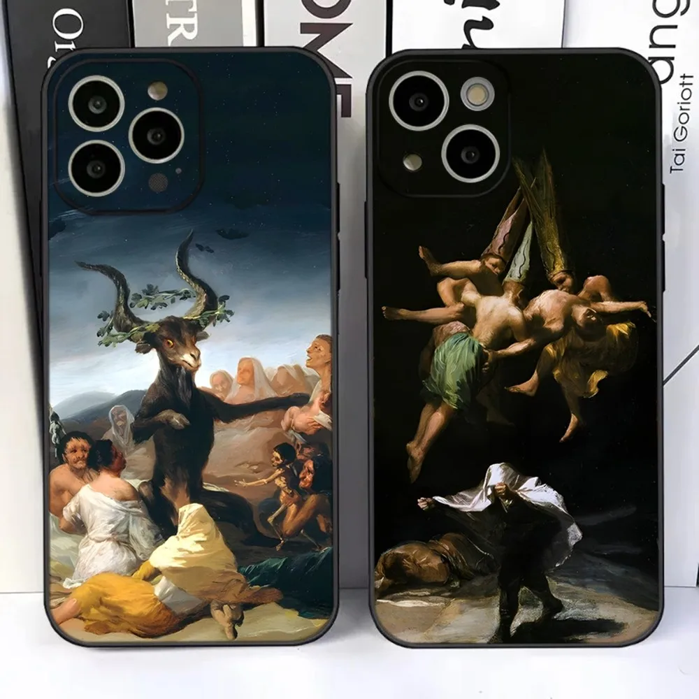 Spain Francisco Goya Art Phone Case For iPhone 15,14,13,12,11 Plus,Pro,Max,XR,XS,X,7,8 Plus,SE,Mini Silicone Soft