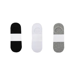 5Pair / Lot Fashion Happy Boat Socks Non-slip Silicone Invisible Cotton Socks Male Ankle Sock Slippers Meia EU37 to EU42