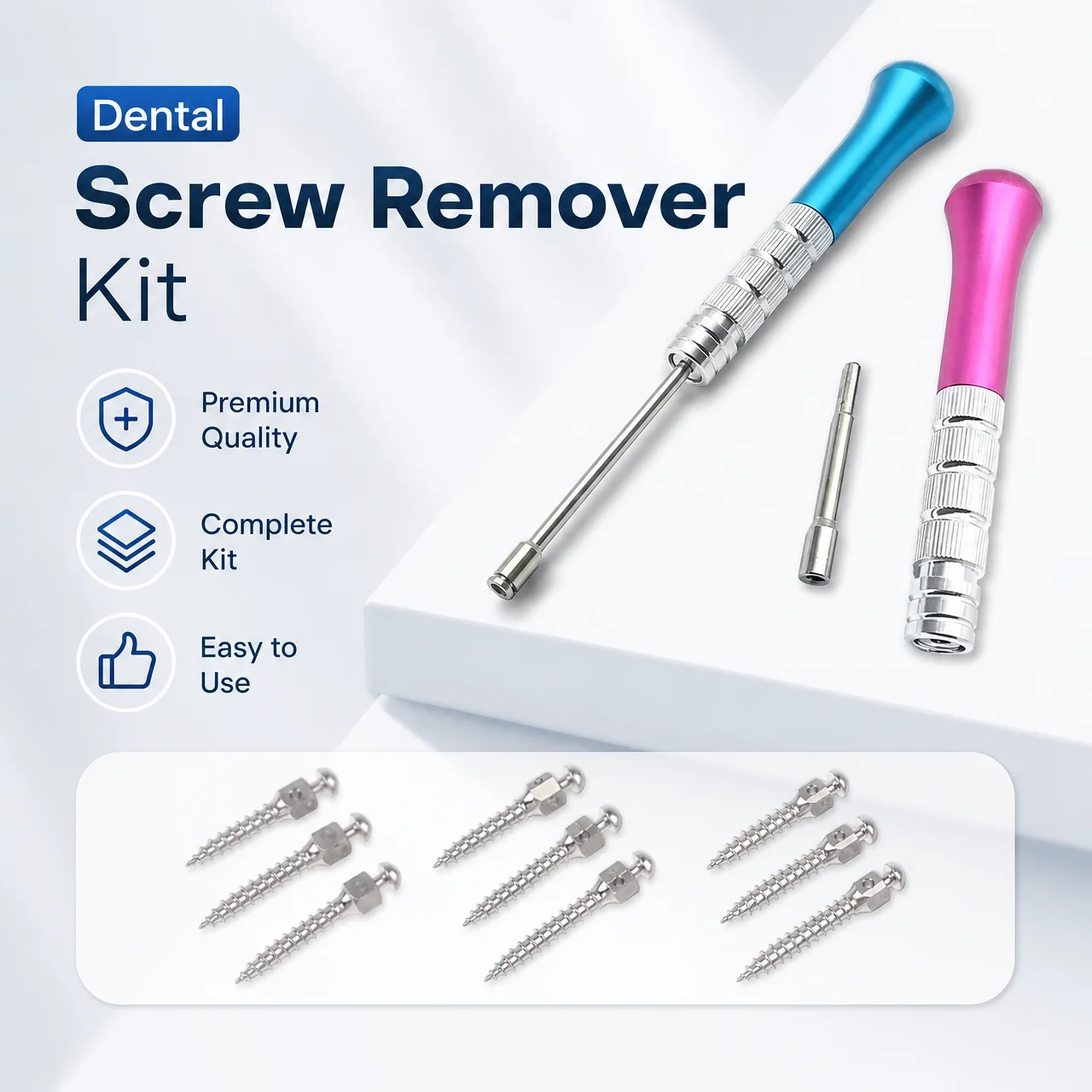 10Pcs Dental Orthodontic Micro Mini Implants Titanium Alloy Anchorage Screw Post Screwdriver Root Canal Wrench Matching Material