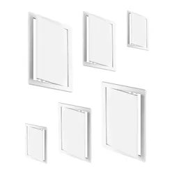 1pc Access Panel Inspection Hole White ABS Hinged Access Doors Wall Ceiling Hatch Cover Plastic Push-Type Inspection Port