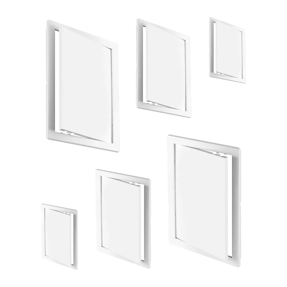 1pc Access Panel Inspection Hole White ABS Hinged Access Doors Wall Ceiling Hatch Cover Plastic Push-Type Inspection Port