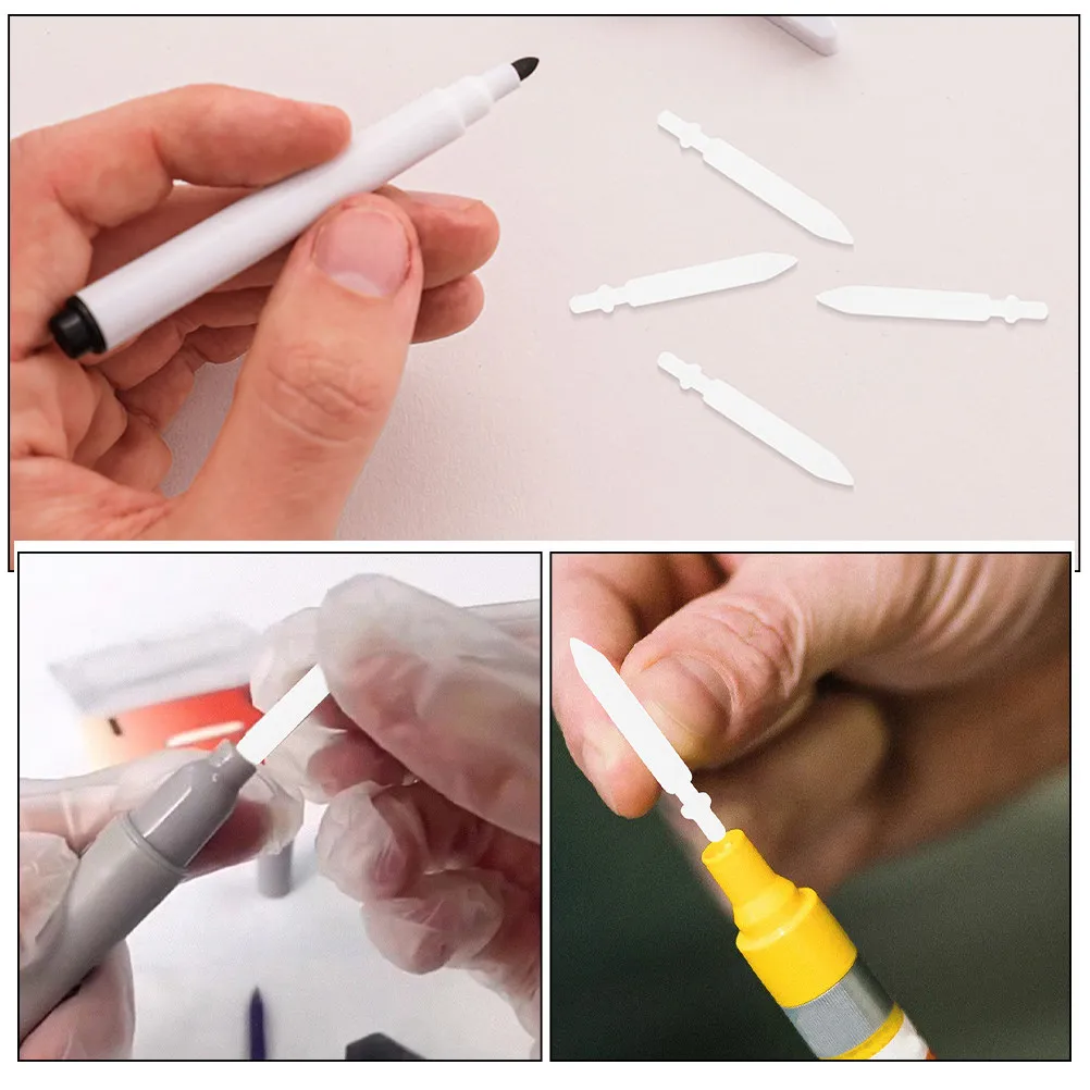 24pcs White Acrylic Marker Pen Tips 3MM Nylon Fine Tip Replacement Nibs for Acrylic Paint Markers Durable Ideal for Artists Call