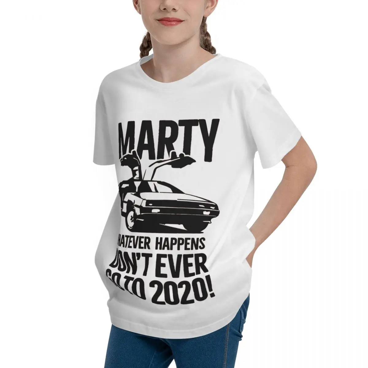 Harajuku Marty Whatever Happens Dont Ever Go To 2020 Teenagers Basic Short Sleeve T-Shirt T-shirts Vintage High grade Travel