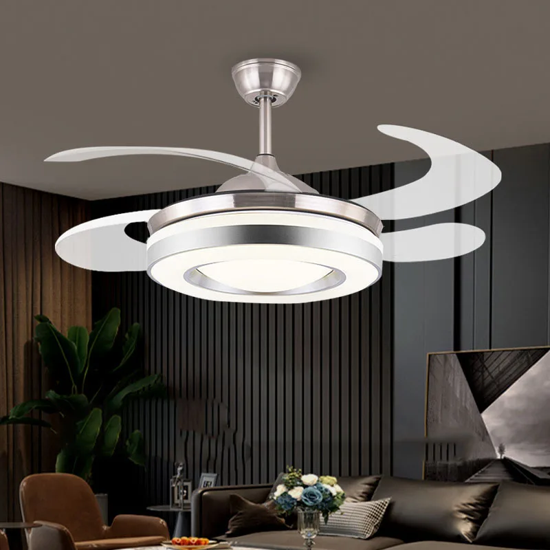 Modern Invisible Ceiling Fan Light Led For Living room Bedroom Dining room Fan With Remote Control Ventilador Teto