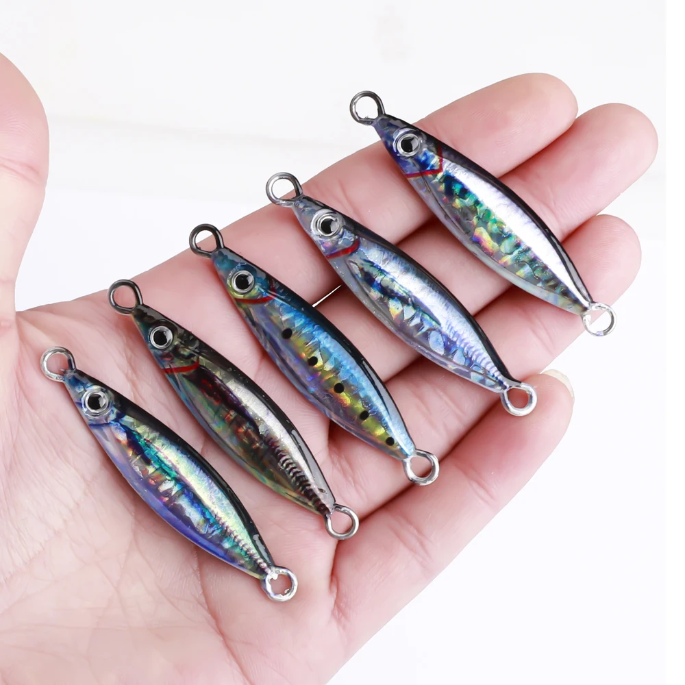 

FISH KING 1pcs Jig Shore Jigging Spoon Casting Drag 7g/10g/14g/21g/28g Sea Bass Lure Artificial Bait Fishing Gear