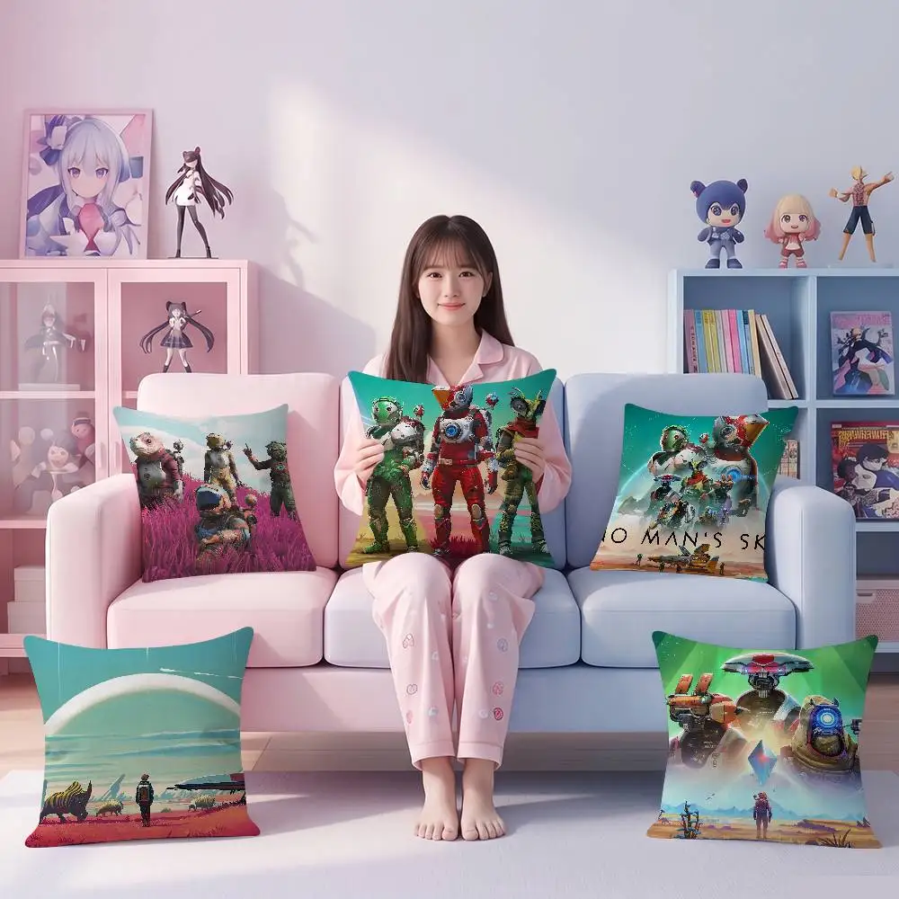 Pillow Anime Pillow Sofa Bed Head Pillow Cover Cushion Cover Fashion 30x30 40x40 45*45cm Hot Game N-No M-Man S Sky