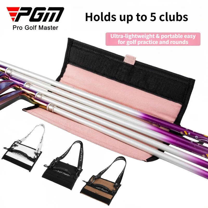 PGM Men Mini Golf Gun Bag Holds 5 Clubs Portable Compact Golf Carry Tube Lightweight Bag For Outdoor Short Golf PracticeTraining