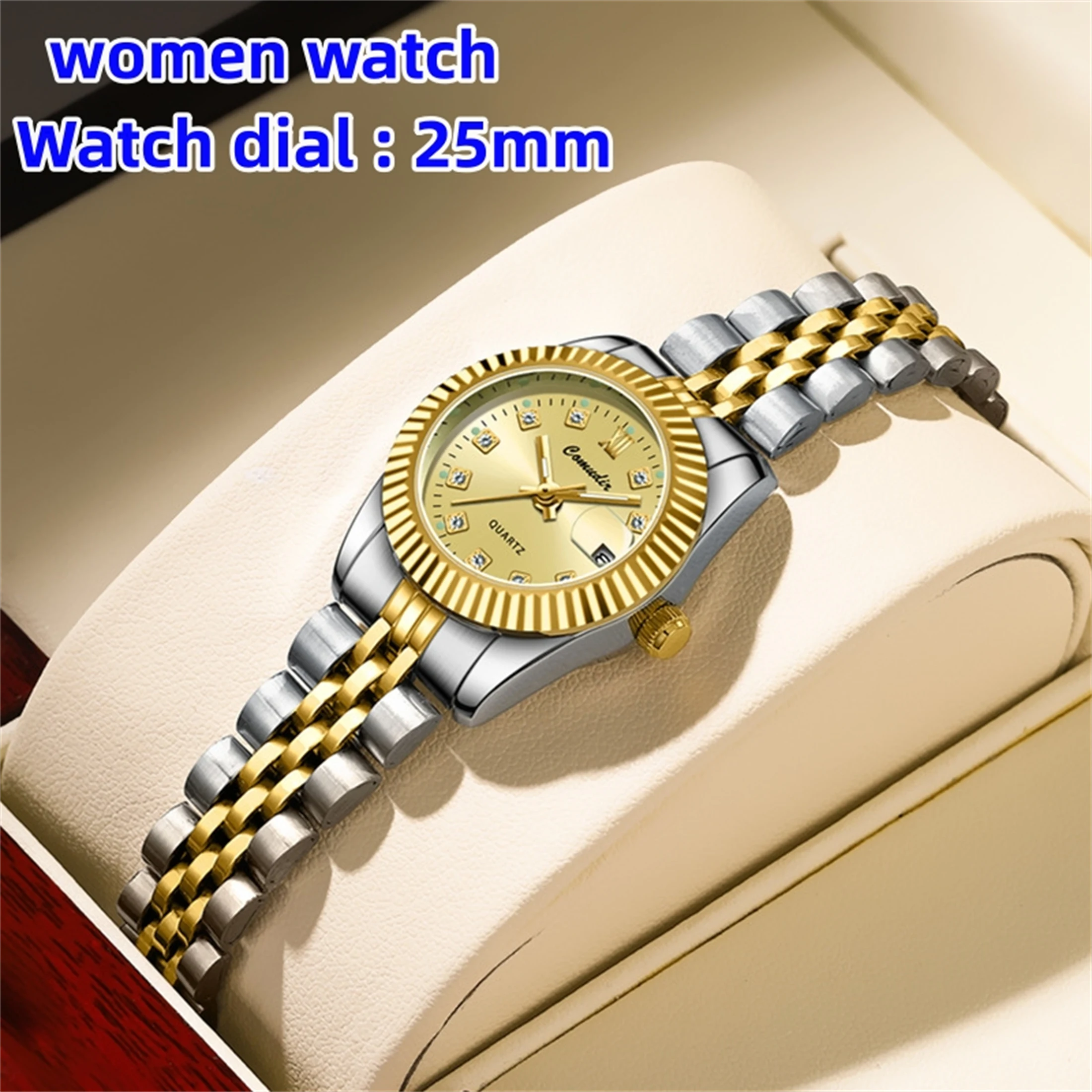 Couple Bracelet Top Japan Quartz Movement Womens Watch Design Full Stainless Steel Wrist Watches Lady Gold Gold Hour 611