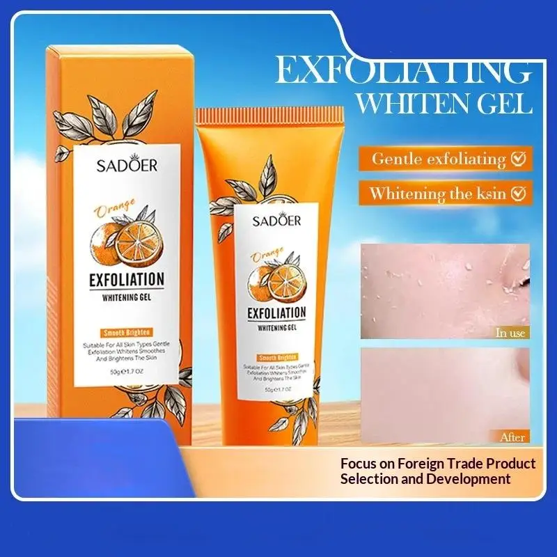 

SADOER Orange Exfoliating Peeling Gel Facial Scrub Moisturizing Nourish Repair Scrubs Blackhead Removal Face Cleanser Cosmetics