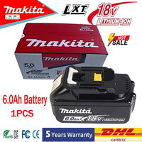 100% Original Makita 18V 5.0Ah Rechargeable Battery Makita BL1830 BL1830B BL1840 BL1840B BL1850 BL1850B Power Tools Battery