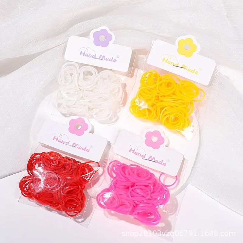 100pcs Pet Puppy Dog Cat Hair Bows Colorful Pet Rubber Bands Colored Top Elastic for Dog Grooming Bows Accessories Pet Products