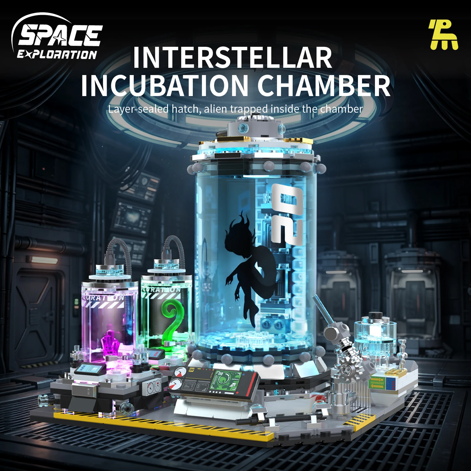STEMEDU T1132 Interstellar Cultivation Pod Building Blocks With Light Up Educational Toy