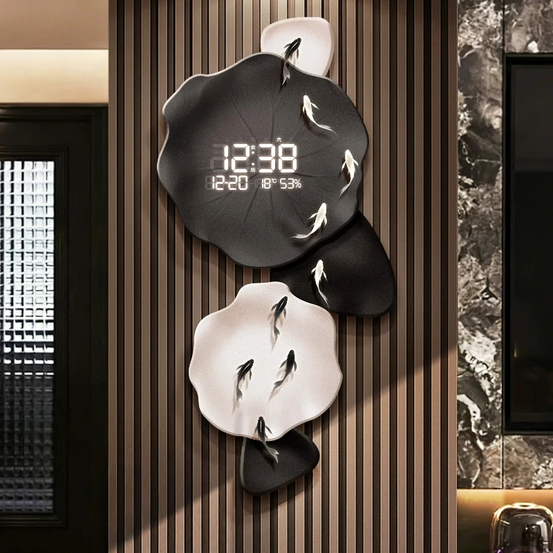Upgrade Black Premium Wall Clock Unique Elegant Living Room Digital Clock Luxury Modern Design Relojes De Pared Home Decor Items