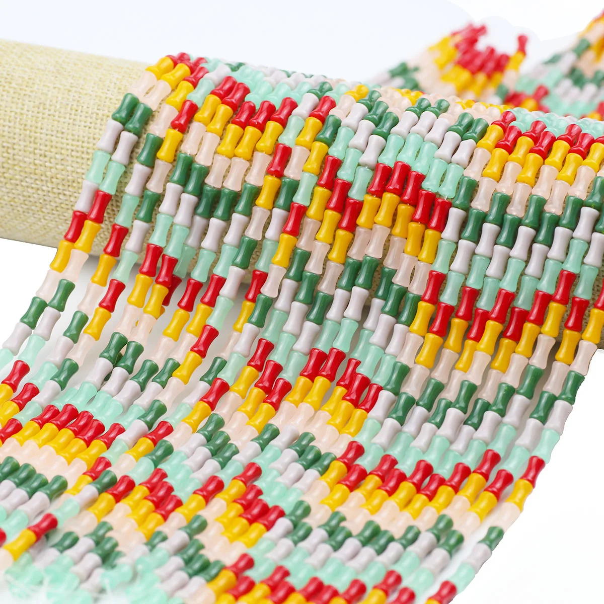 4x8 مللي متر 40-200 قطعة شكل الخيزران كريستال مختلط اللون الخرز فضفاض الفواصل لصنع المجوهرات Chamrs بها بنفسك Chamrs سوار إكسسوارات عقد