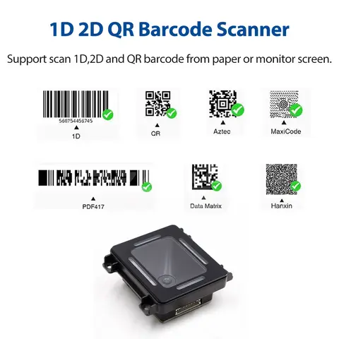 EP8280L 2D Fixed Mount Barcode Scanner Module with High Performance USB/RS232 Interface 640*480 Coms Sensor 1D/2D/QR/PDF Scanner