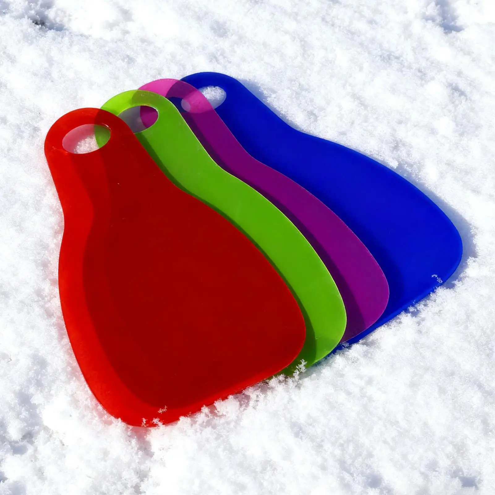 4Pcs Snow Sled Sledge Sand Sliding Sled Large Winter Toy Skiing Board Downhill Sled Snow Luge for Kids Adults Boys Girls