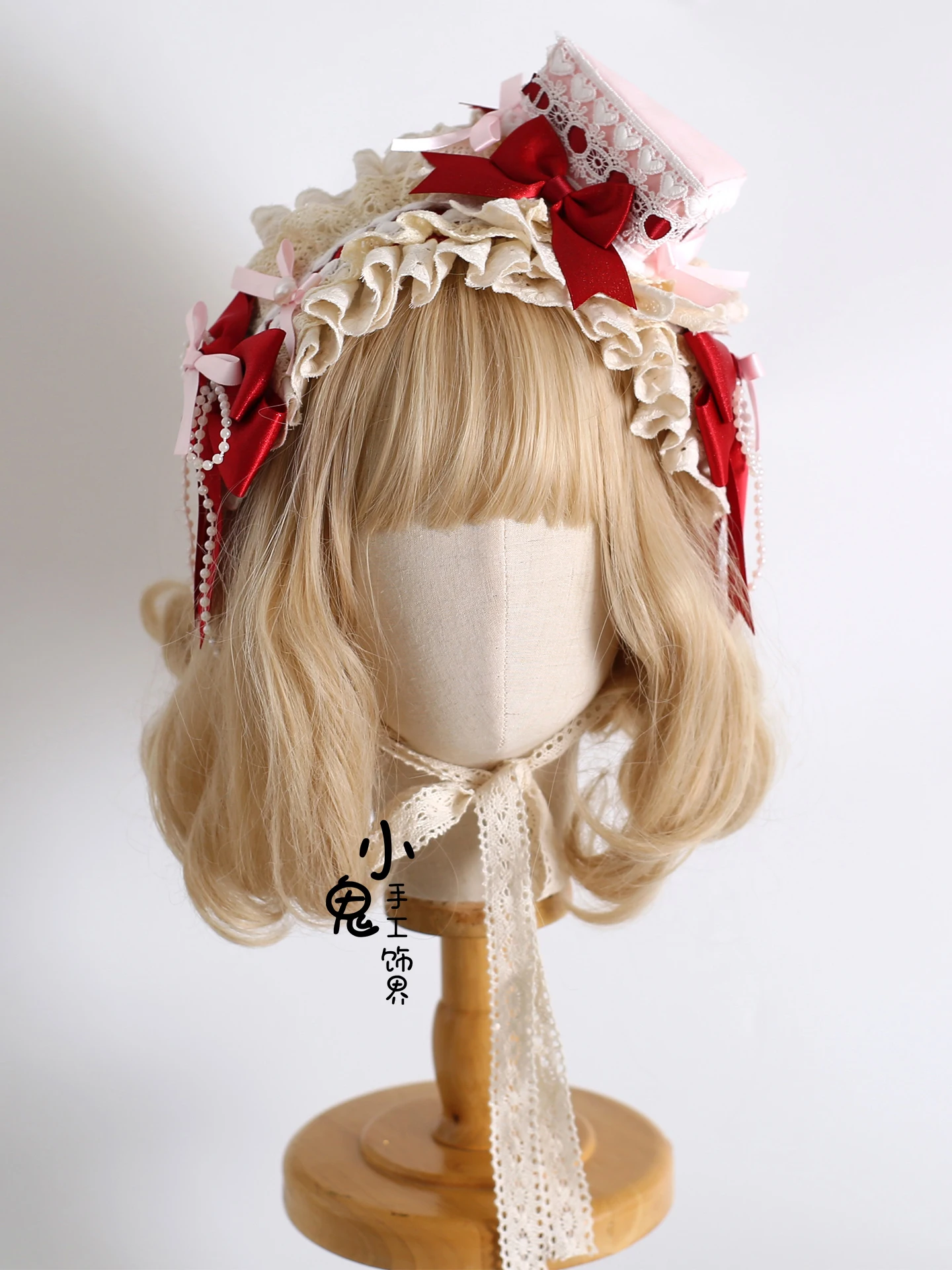 

Original LOLITA pink cupcake cute and sweet handmade dessert flat hat top hat hair band KC