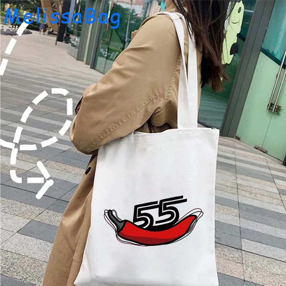 Racing F1 Formula One Daniel Ricciardo Lando Norris Carlos Sainz Racer Gifts Canvas Shoulder Totes Bag Harajuku Shopper Handbags