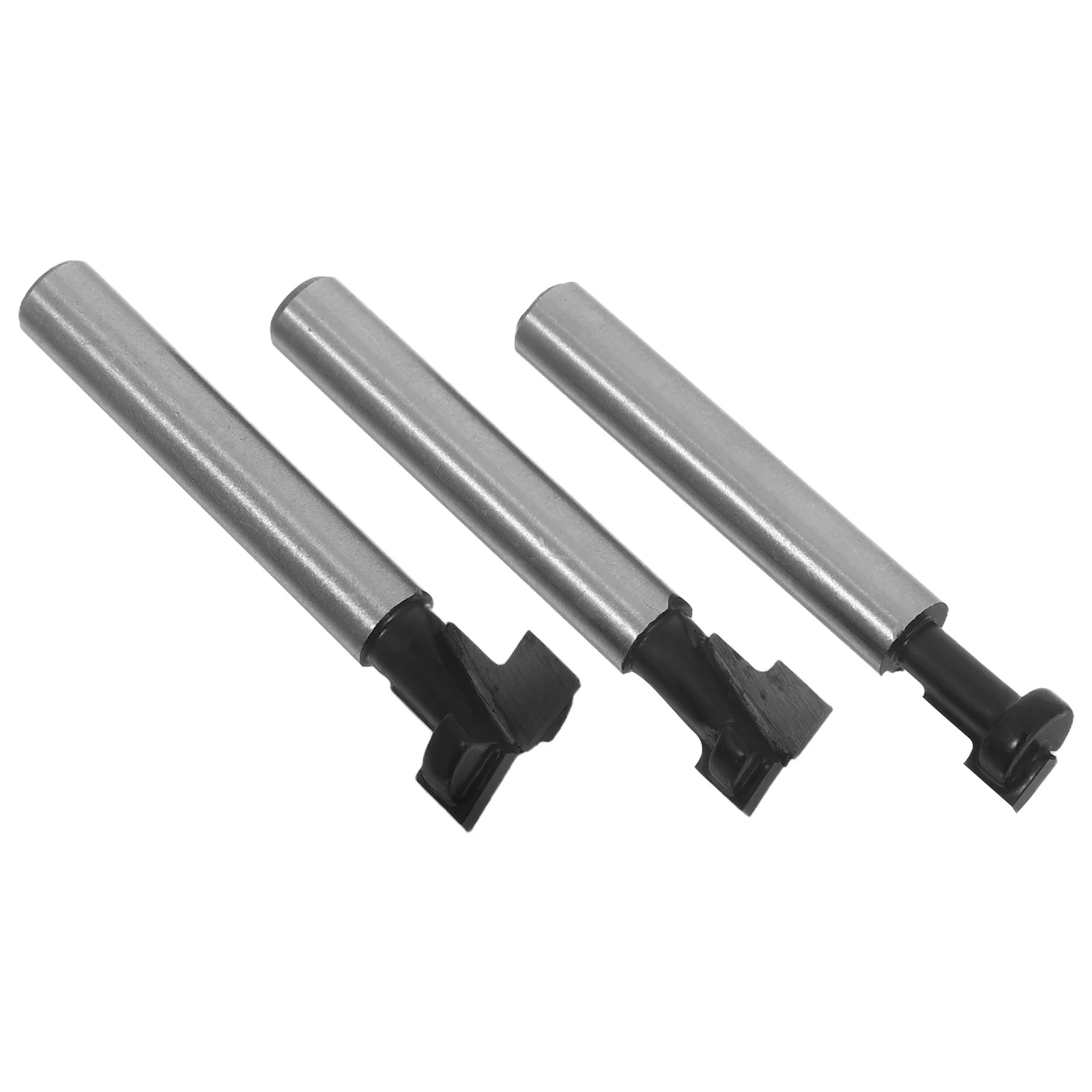

1/4 Shank Cleaning Bottom Router Bit Set 5/6 3/8 1/2 Wood Milling Cutter Tool Silver Metal Sturdy For Woodworking