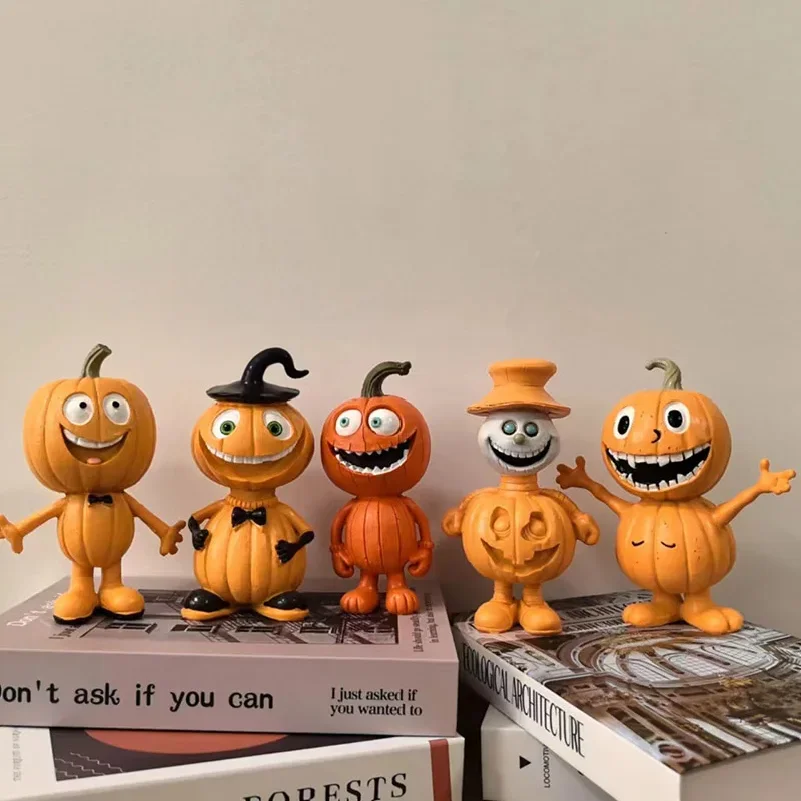 Halloween Pumpkin skull Doll Standing Desktop Party Gifts Home office Showcase Garden Decoration Statues Ornaments Resin Crafts