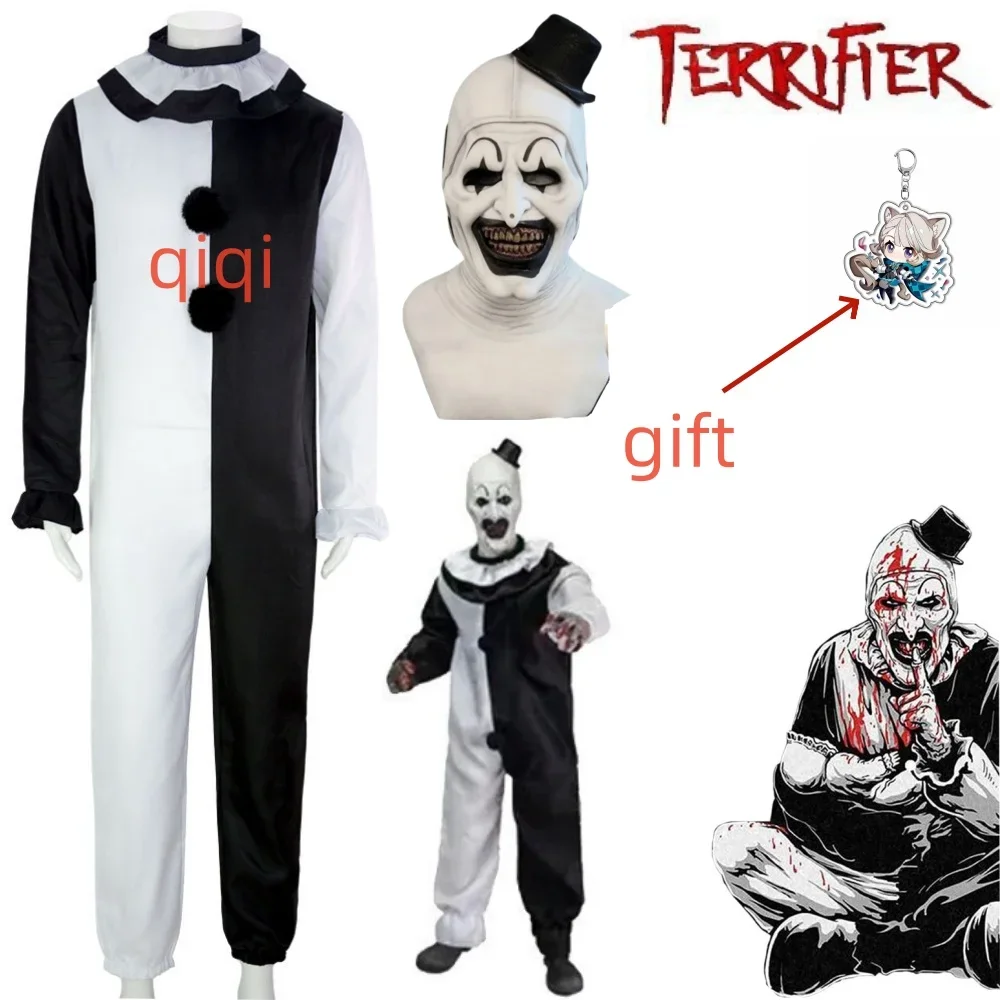 

Art The Clown Cosplay Movie Terrifier 2 Art The Clown Cosplay Costume Jumpsuit Mask Halloween Costumes Mask for Men Women