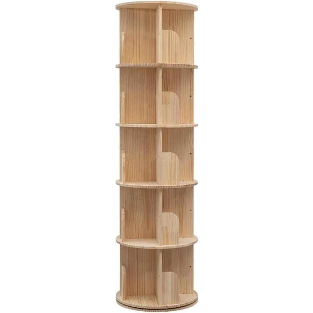 

Bookshelf Rotating There are 20 small compartments on the 5th floor Convenient storage Book for living room, children's room