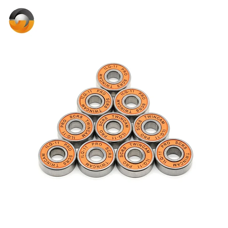 

8Pcs Orange Sealed 608RS ILQ-11 8x22x7mm Bearing ABEC-9 Durable Less Friction Steel Bearings For Skateboard Inline Skates Wheels