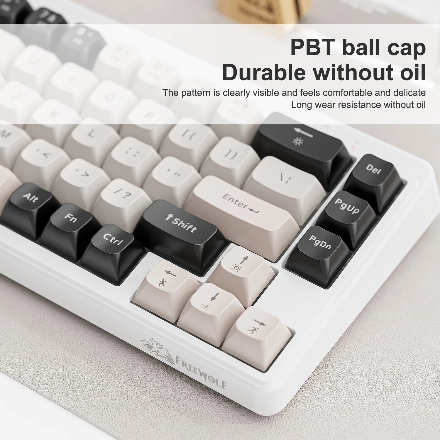 لوحة مفاتيح لاسلكية للألعاب M68، اتصال ثلاثي الأوضاع، غطاء كرة PBT، ضوء قوس قزح، مناسبة لأجهزة الكمبيوتر وأجهزة الكمبيوتر المحمولة وأجهزة Mac