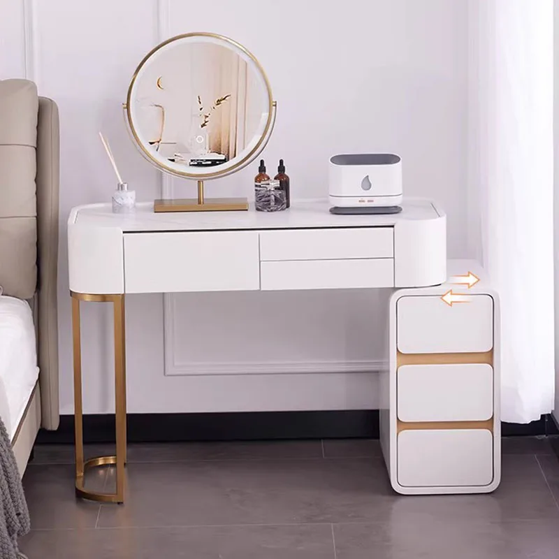 White Modern Vanity Table Living Room Accessories Makeup Vanity Table Women European Mesa De Maquillaje Postmodern Furniture