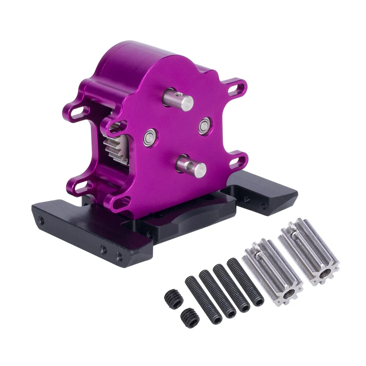 CNC Lightweight Gearbox OD-3 Overdrive Dual Transmission for 1/10 RC Crawler SCX10 II Pro LCG Chassis Straight Axle Upgrade