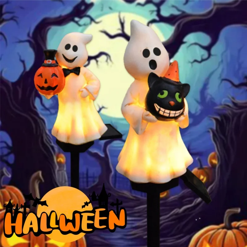 

Halloween Decorations Outdoor Ghost Solar Lights Spooky Pathway Lights Waterproof Scary Halloween Outdoor Lighted Party Decor