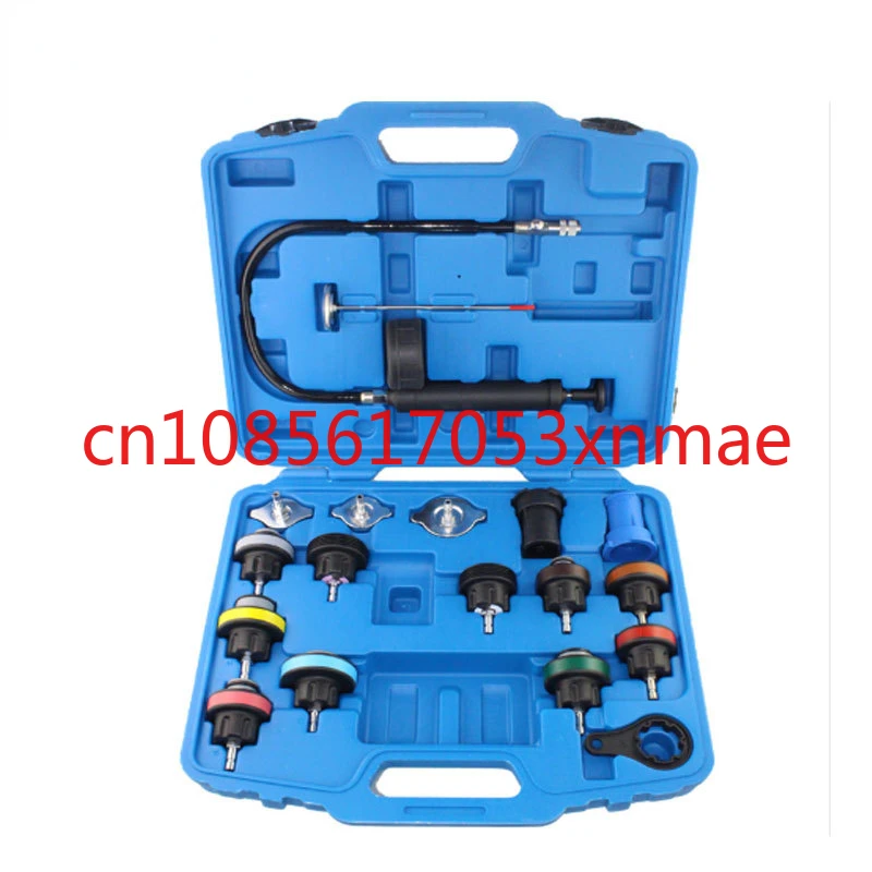 

18pcs Universal Radiator Pressure Tester Tool Kit Cooling System Testing Tool Water Tank Leakage Detector Nylon Material