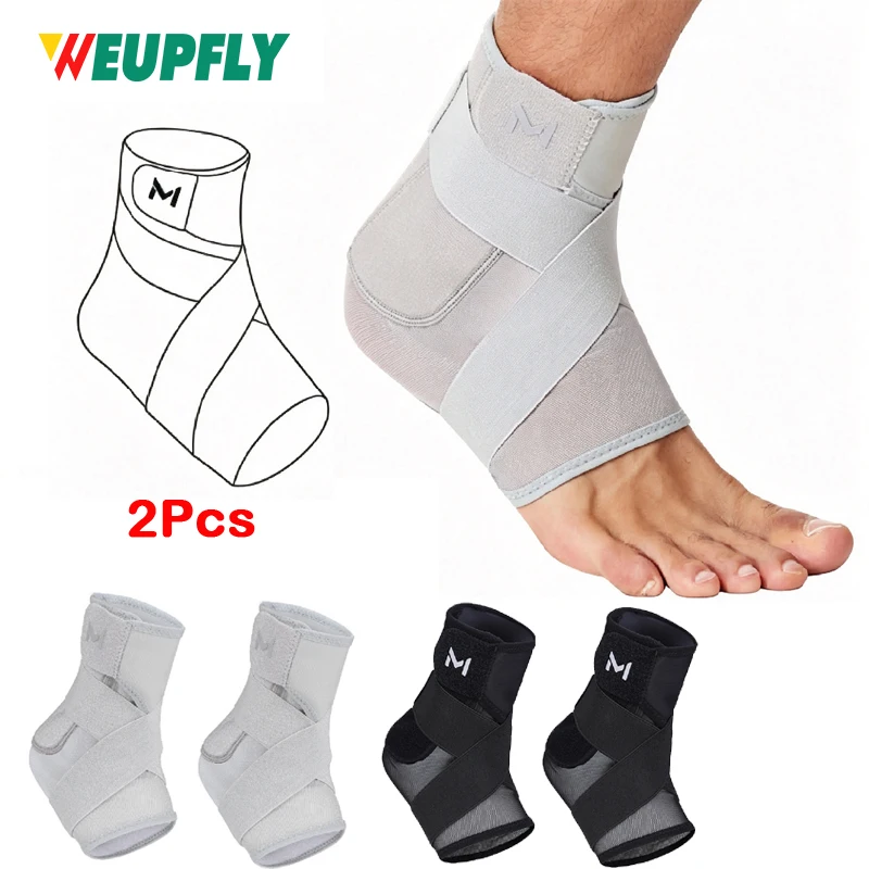 2PCS Ultra-Thin Ankle Brace for Women Men, Breathable Compression Ankle Support for Sports, Low-Profile Foot Brace for Sports