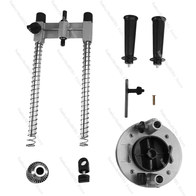 

ABZC-Portable Drill Guide Attachment, Drill Press Adapter For Hand Drills, Universal Bench Clamp Holder, Repair Tool Stand