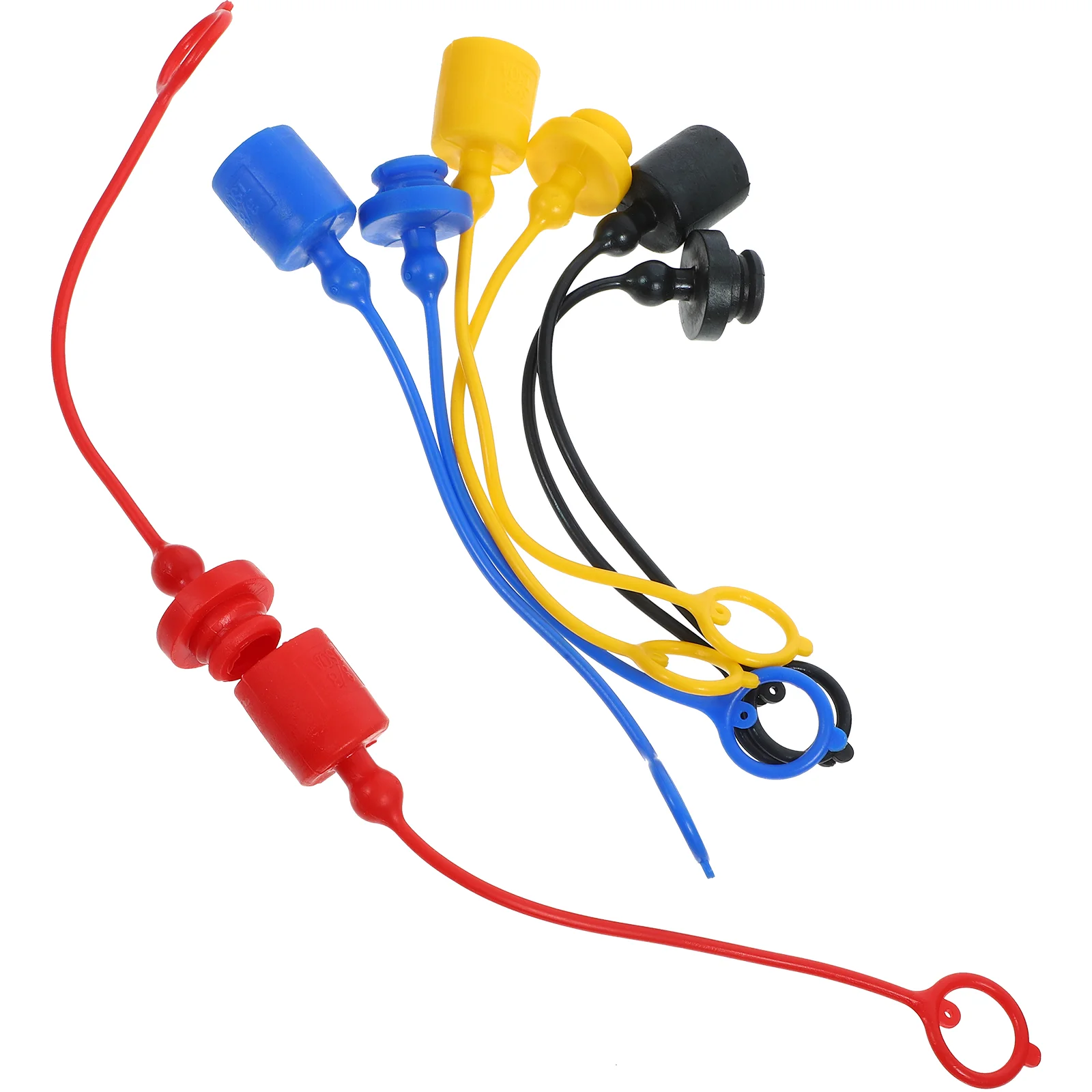 

8 Pcs Multicolor ISO7241A Hydraulic Joint Dust Caps Plastic Connectors 1 2inch Yellow Red Black Fits Quick