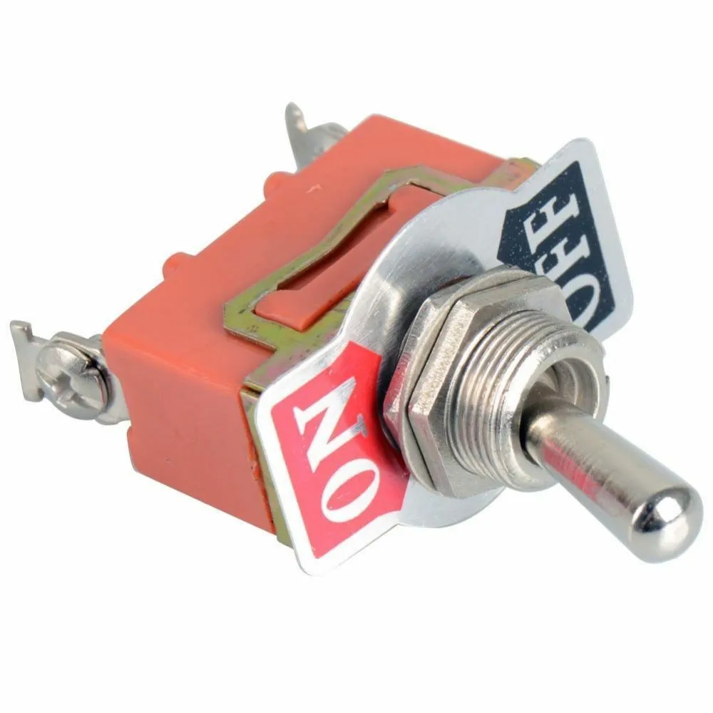 Car SPST for toggle Switch 12V ON/OFF Waterproof Cover for maximum Withstand Voltage 250V Thread Diameter 11 6mm